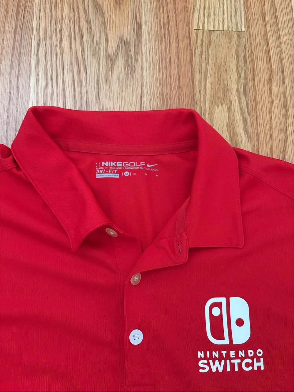 Nike Golf Red Polo with Nintendo Switch Chest Logo